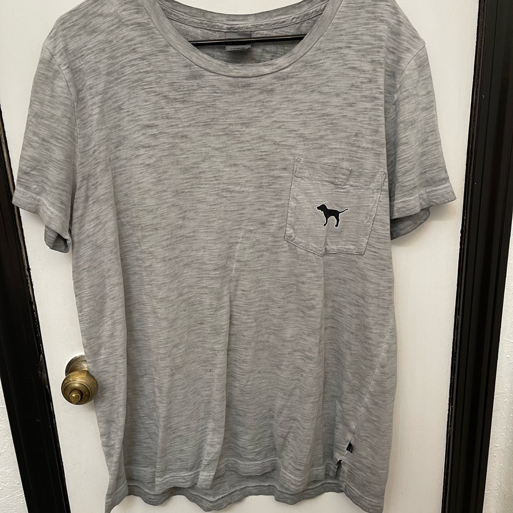 PINK Victoria's Secret Gray Short Sleeve Tee